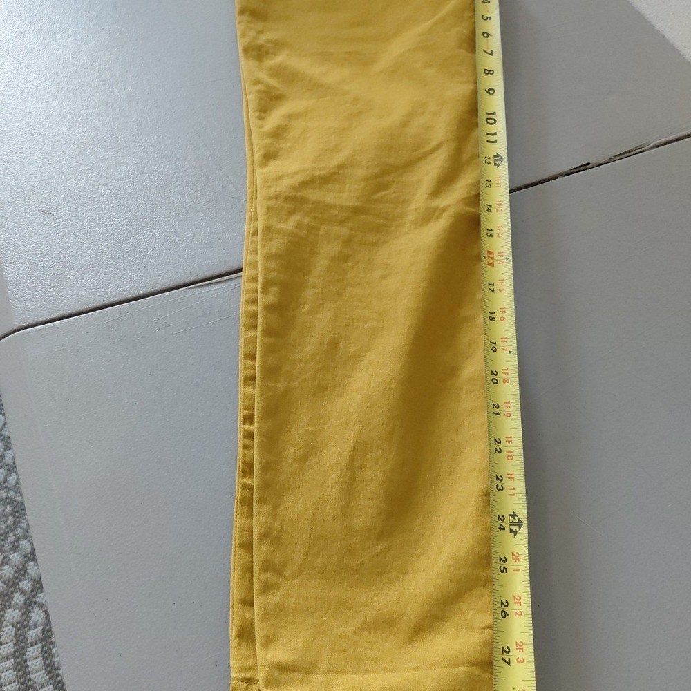 Tommy Hilfiger FREEDOM SKINNY Jeans Size 8 Pants Mustard Yellow Chino Retro Fall - Picture 9 of 10